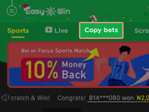 How to copy bet?